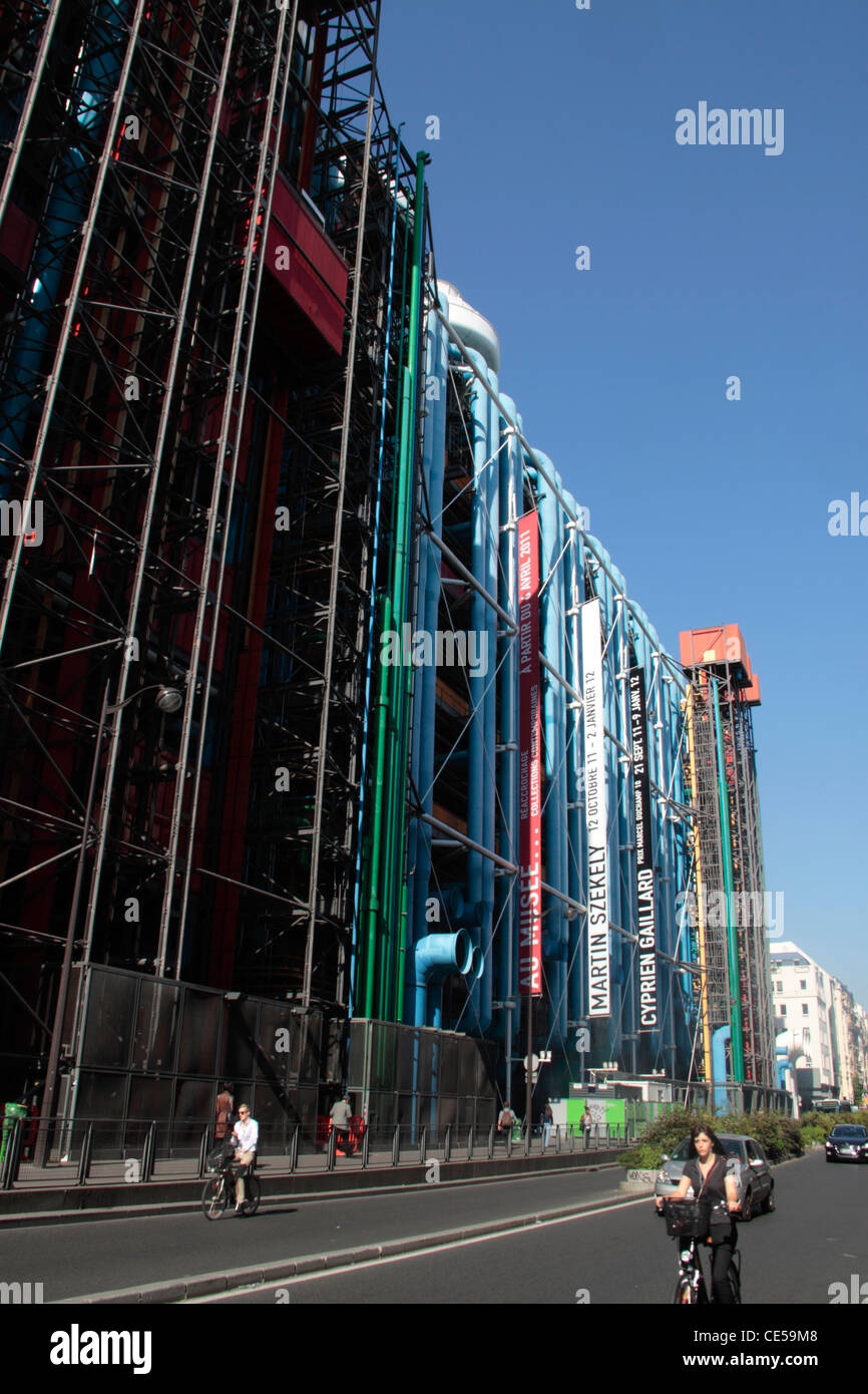 Centre Georges Pompidou, Beaubourg, Paris, France Banque D'Images