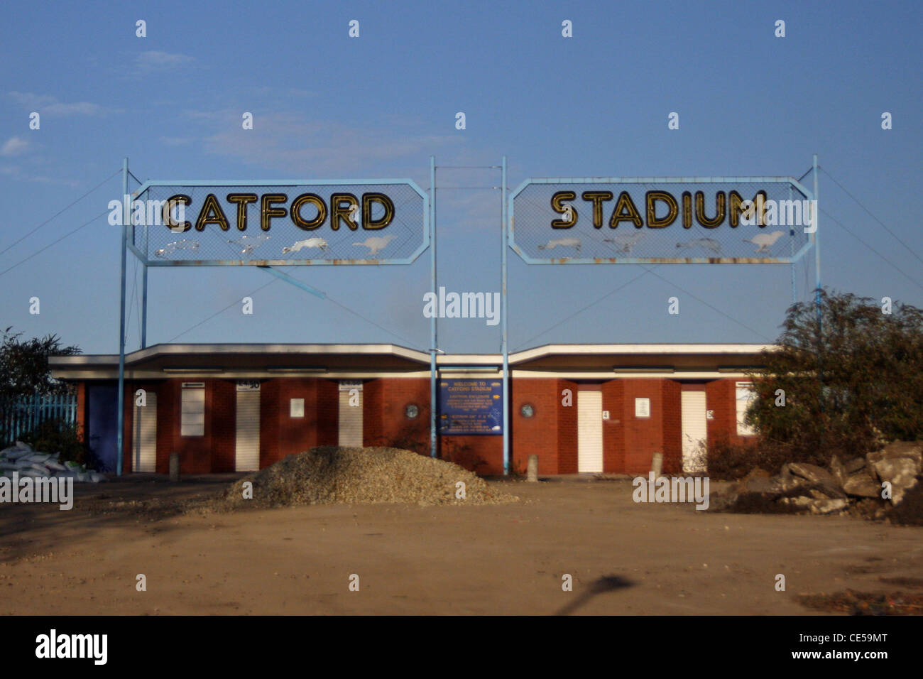 Catford Stadium est maintenant une piste de course de lévriers. Cependant Banque D'Images