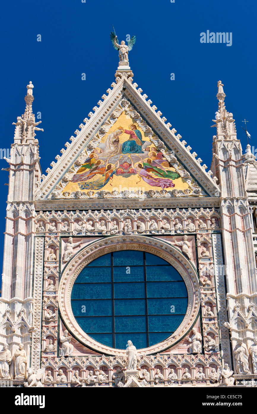 La Cathédrale de Sienne (Duomo di Siena), datant du 12ème au 14ème siècles, Sienne, Toscane, Italie, Europe Banque D'Images