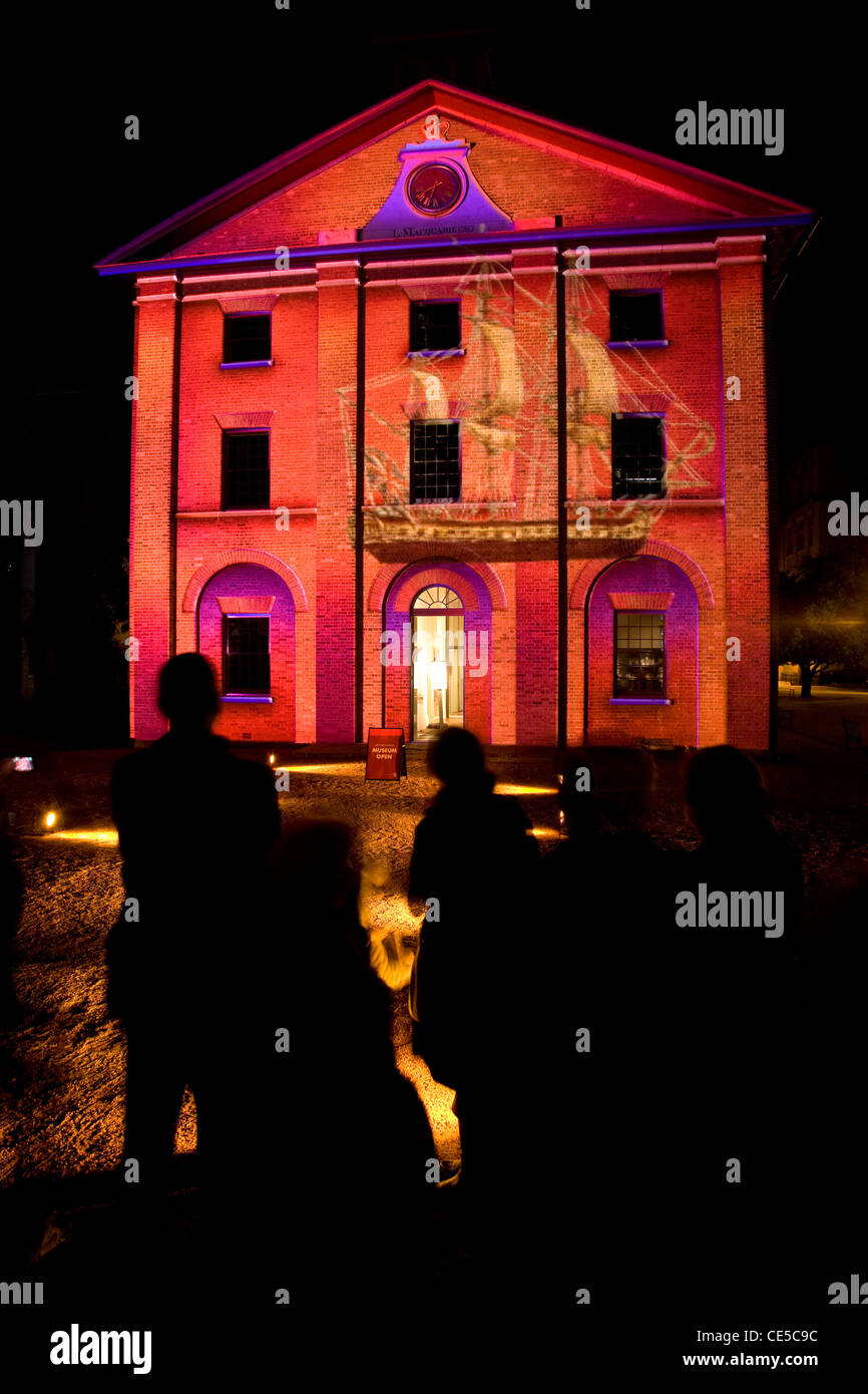 Hyde Park Barracks lors du Festival Vivid Sydney New South Wales Australie Banque D'Images