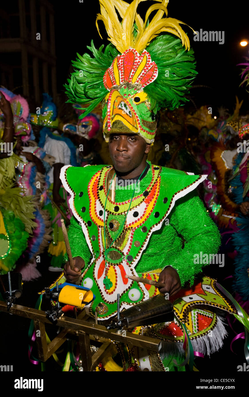Junkanoo, le défilé du Nouvel An, les Saxons, Nassau, Bahamas Banque D'Images