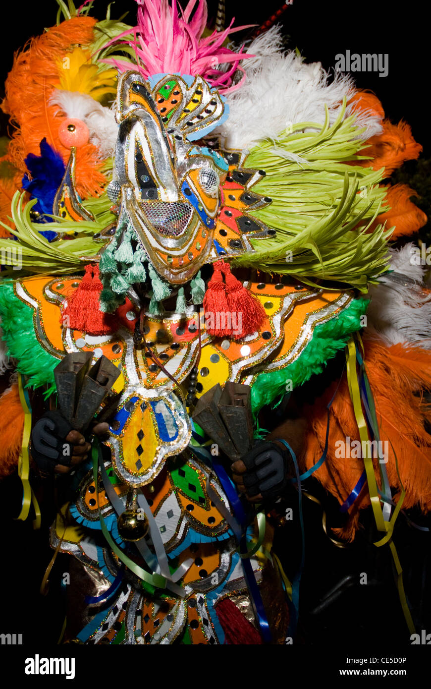 Junkanoo, le défilé du Nouvel An, les Saxons, Nassau, Bahamas Banque D'Images