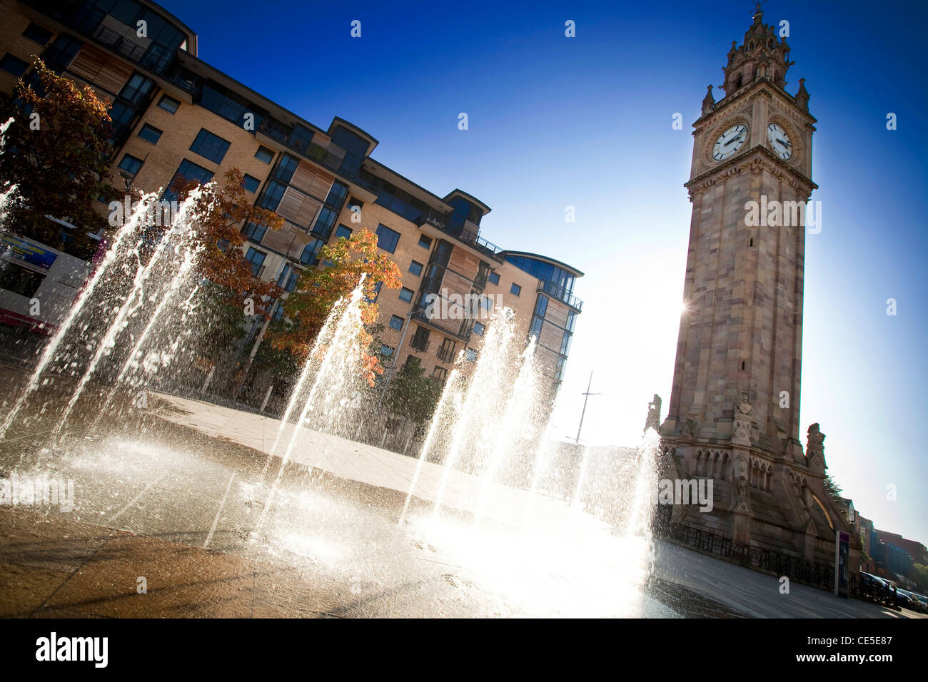 L'horloge Albert Memorial à Custom House Square, Belfast, en Irlande du Nord Banque D'Images