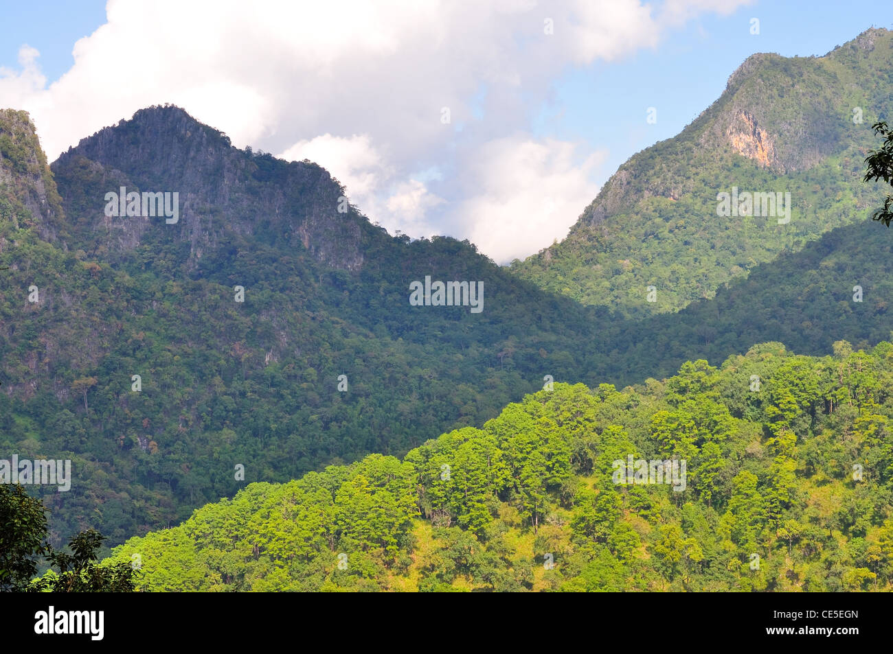Scène de 'la montagne' Chiang Dao, Thaïlande Banque D'Images