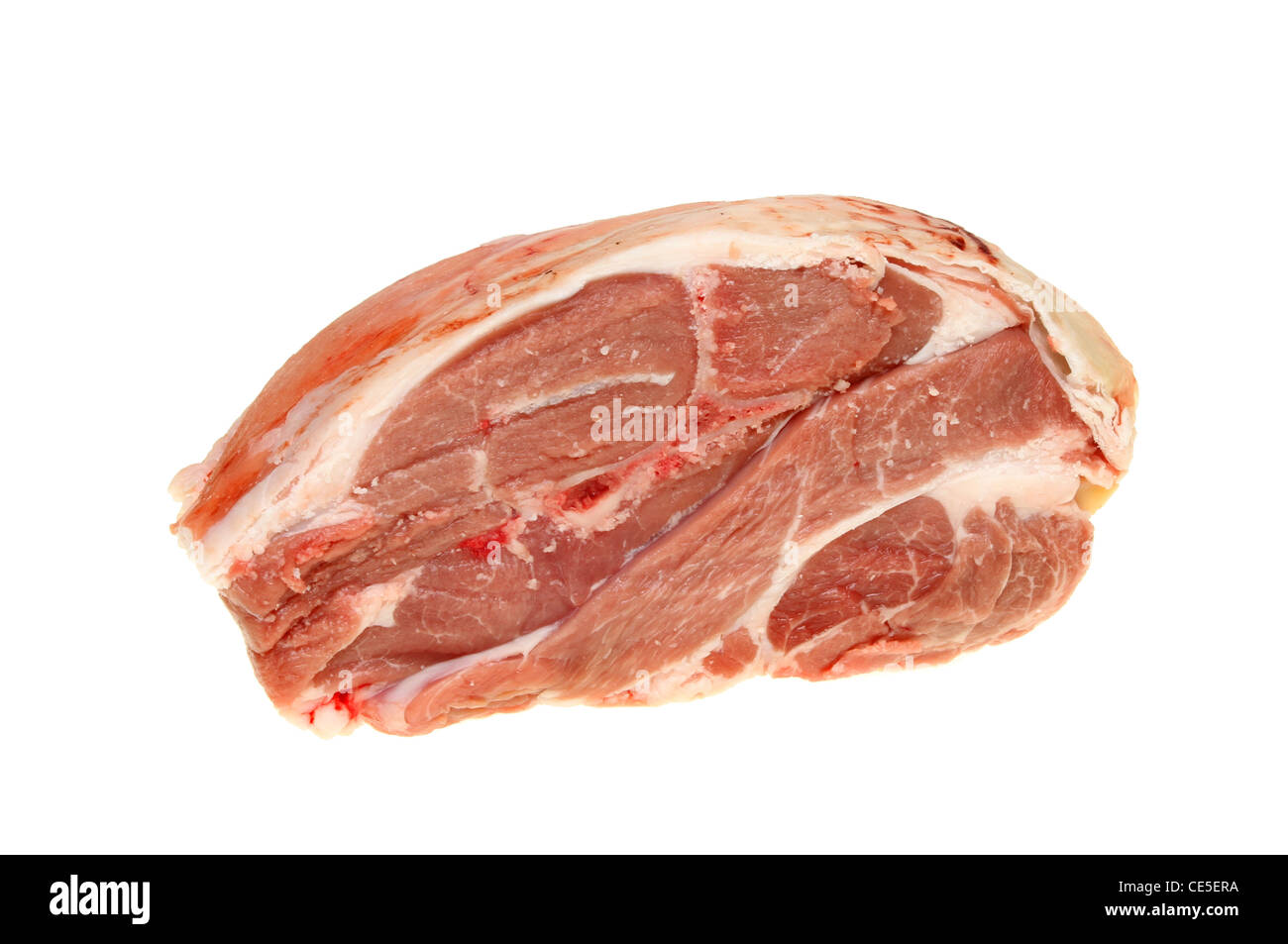 Épaule d'agneau cru isolé conjointe contre white Banque D'Images
