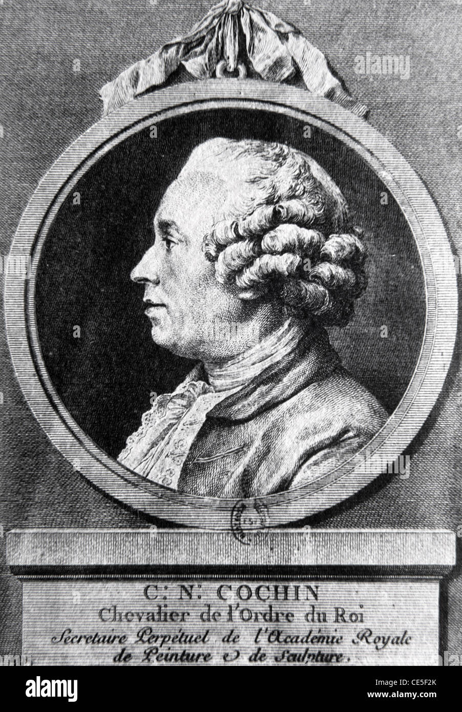 Portrait de Charles-Nicolas Cochin le jeune (1715-1790), Rapporteur pour avis ou Rapporteur pour avis et Engraver. Illustration ancienne ou gravure Banque D'Images Portrait de Charles-Nicolas Cochin le jeune (1715-1790), Rapporteur pour avis ou Rapporteur pour avis et Engraver. Illustration ancienne ou gravure Banque D'Images