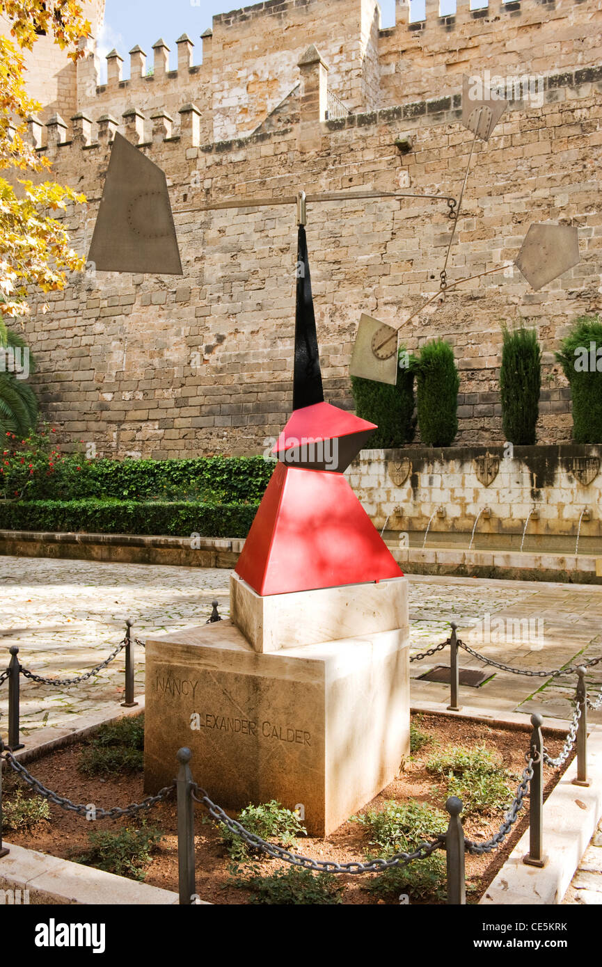 Espana Espagne Baléares Iles Baléares Majorque Majorque Palma sculpture statue moderne Nancy par Alexander Calder Banque D'Images