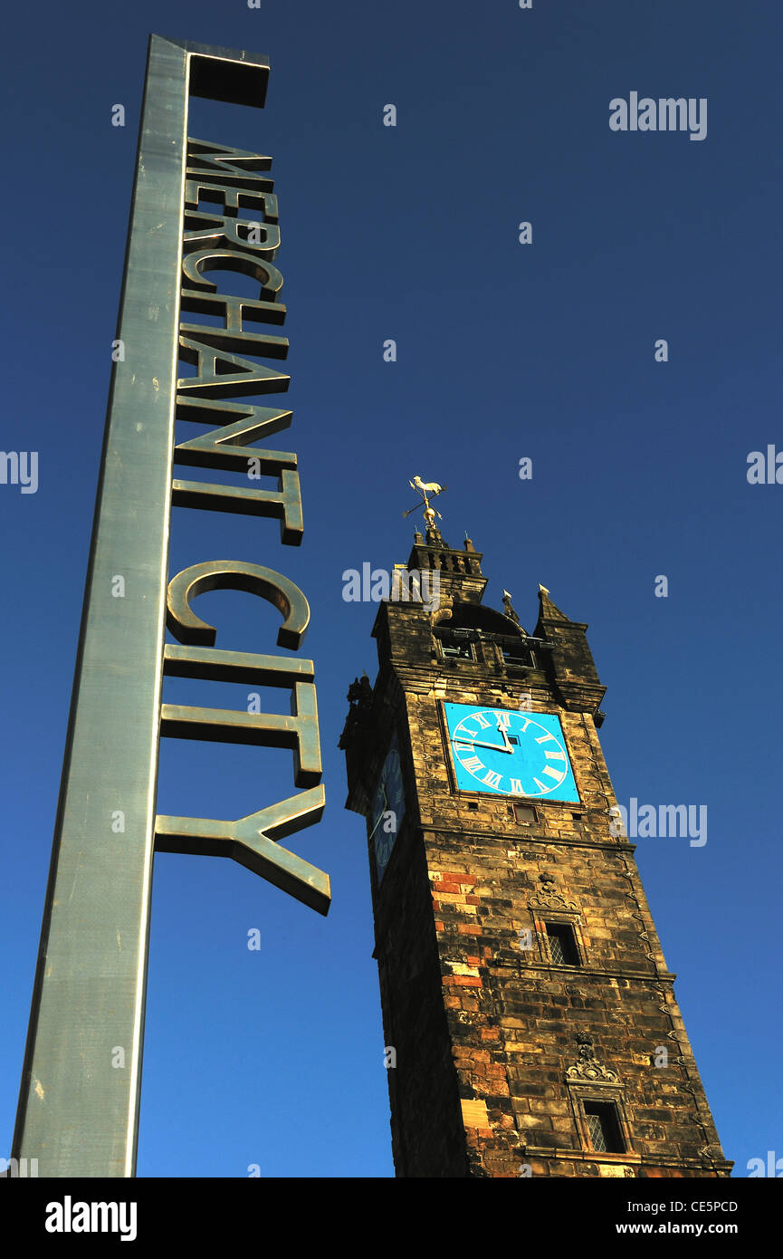 Entrée de Merchant City, Glasgow, Glasgow à Croix. Banque D'Images