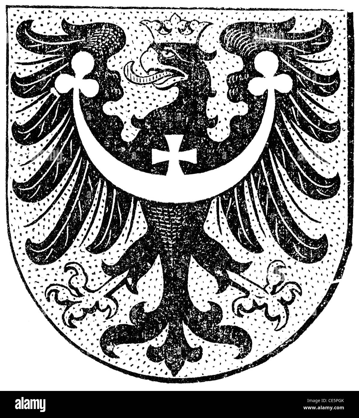 Armoiries de Silésie, (monarchie austro-hongroise) Banque D'Images