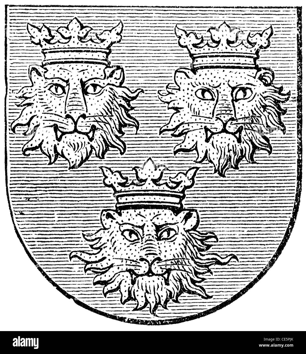 Armoiries de la Dalmatie, (monarchie austro-hongroise). Banque D'Images