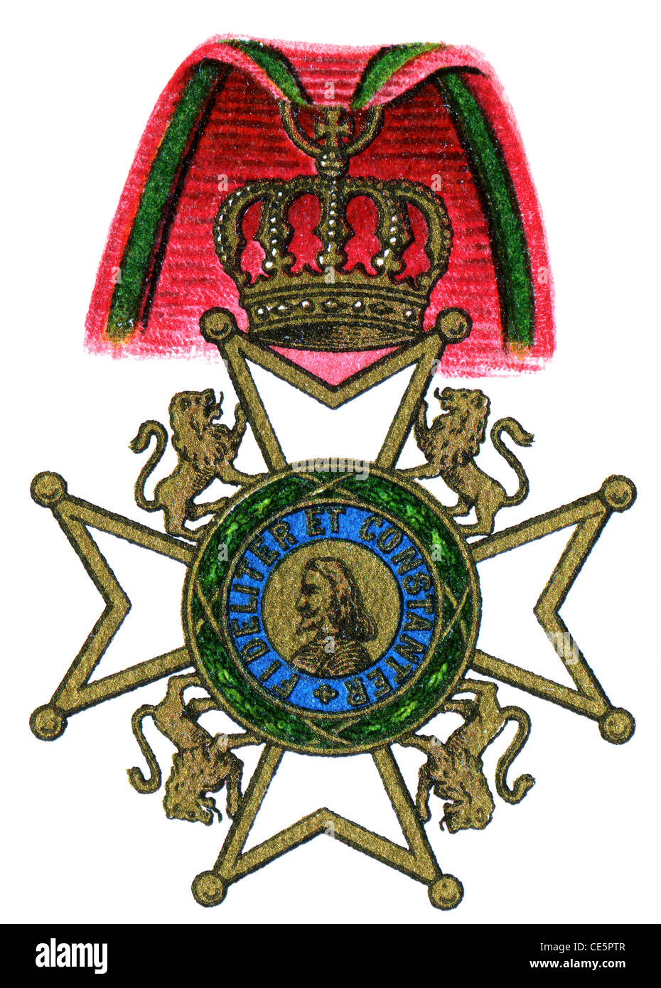 Le Saxe-Ernestine Ordre de la Chambre. (De Saxe-Cobourg-Gotha, Saxe-Meiningen, en août 1659 à 1833). Banque D'Images