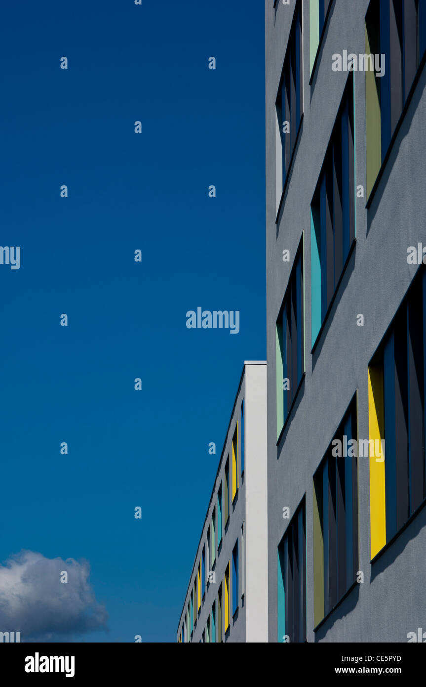 Image abstraite du centre d'études de Brighton. Le développement à usage mixte du New England Quarter. Brighton. East Sussex. Angleterre Banque D'Images