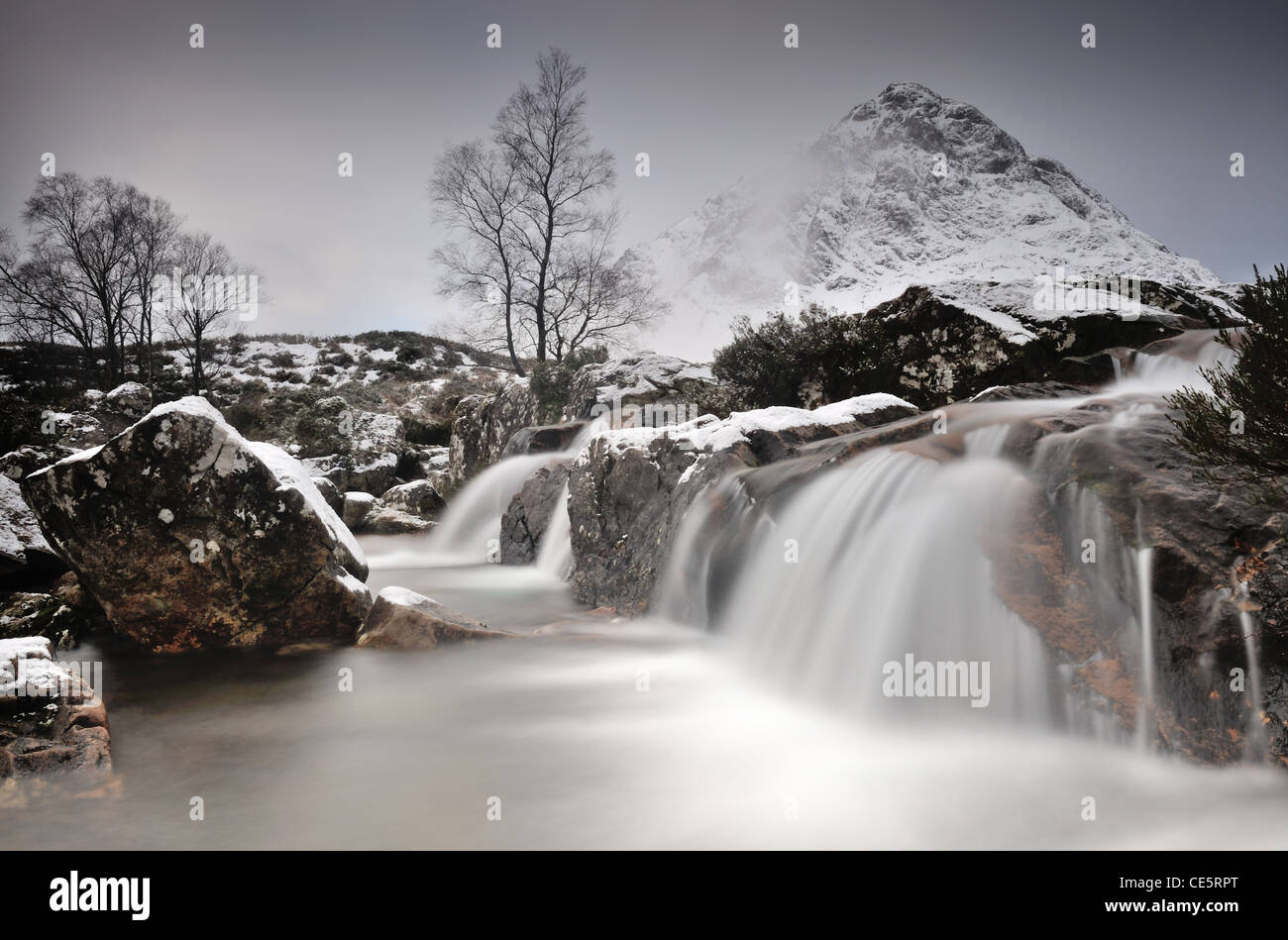 Buchaille Etive Mor en hiver Banque D'Images