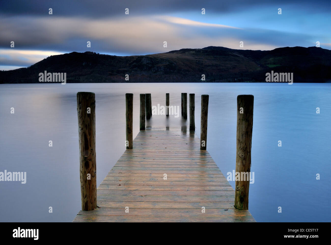 Jetty, Brandelhow Derwentwater Banque D'Images