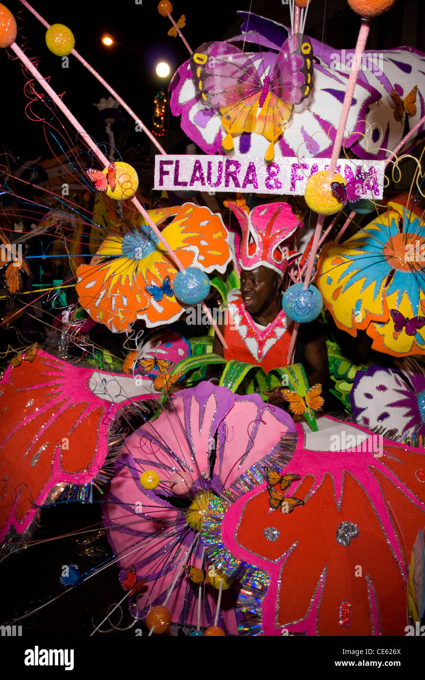 Junkanoo, le défilé du Nouvel An 2012, Valley Boys, Nassau, Bahamas Banque D'Images