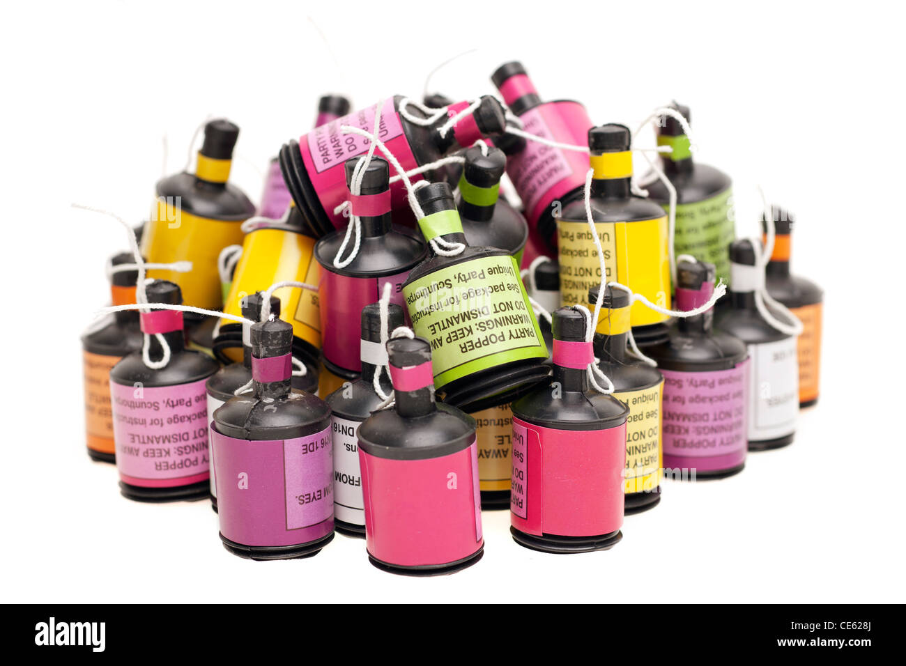 Pile de partie poppers Banque D'Images