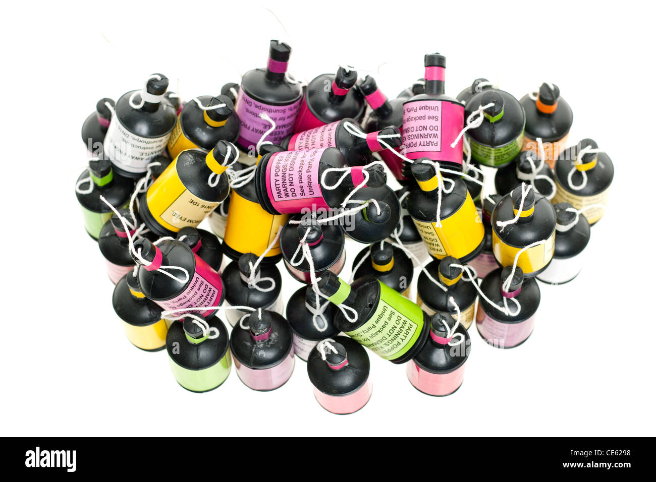 Pile de partie poppers Banque D'Images