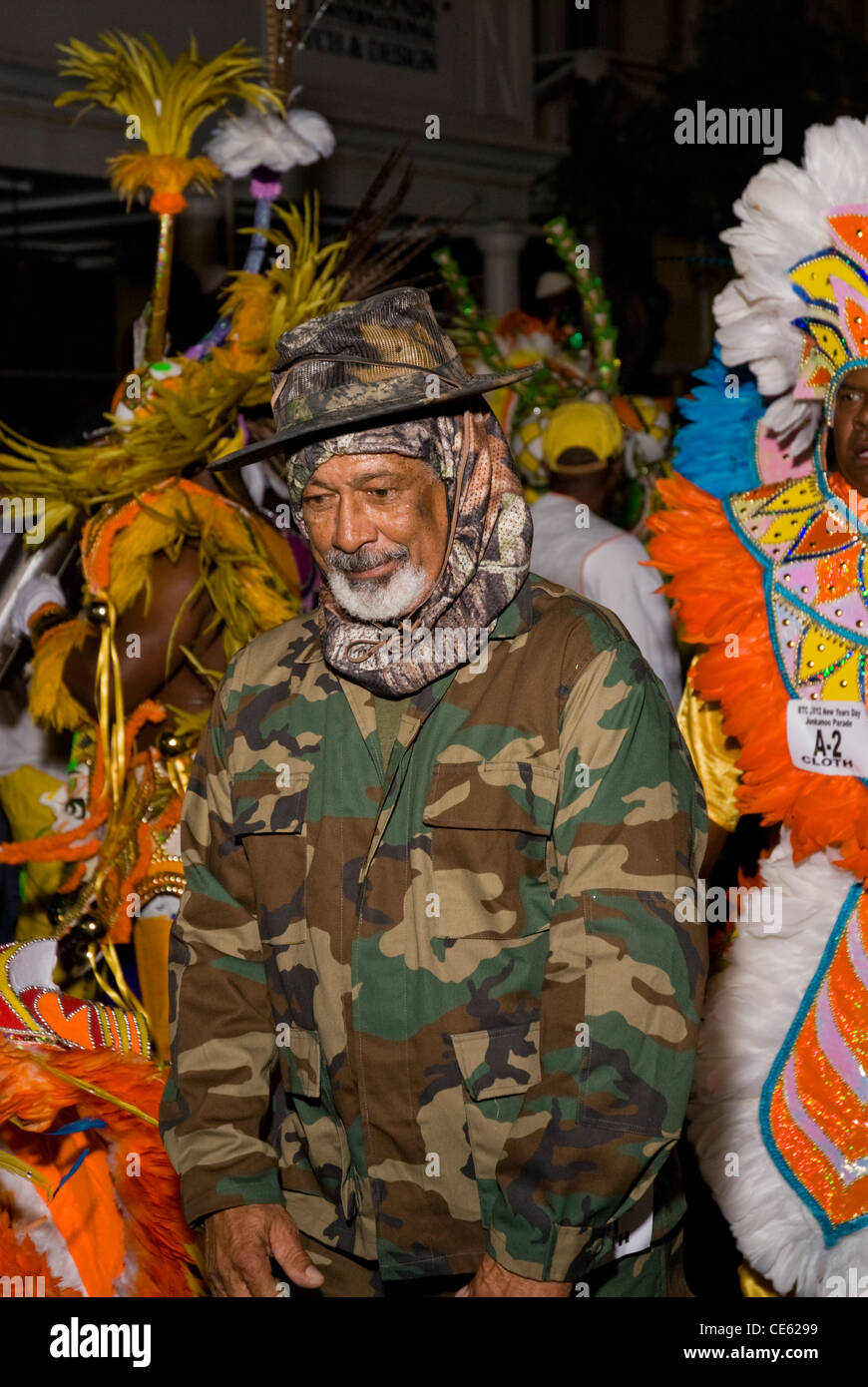 Junkanoo, le défilé du Nouvel An 2012, Valley Boys, Nassau, Bahamas Banque D'Images