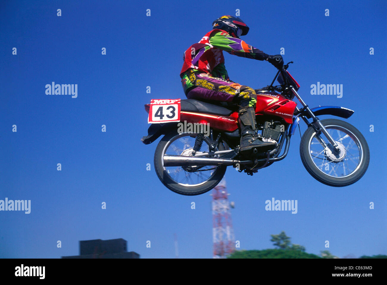 Course de motocross ; Pune Maharashtra ; Inde ; Banque D'Images
