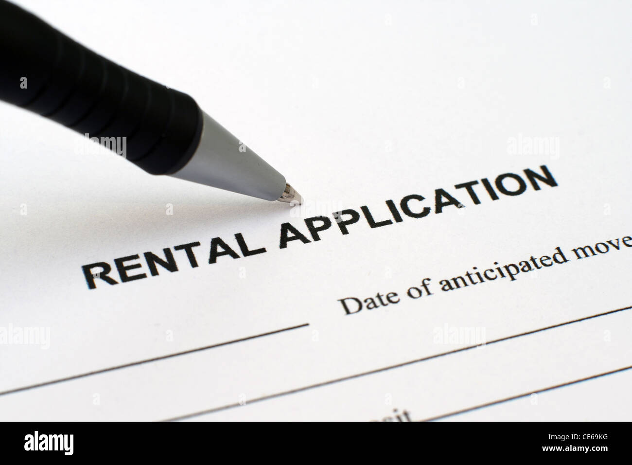 Demande de location Banque D'Images