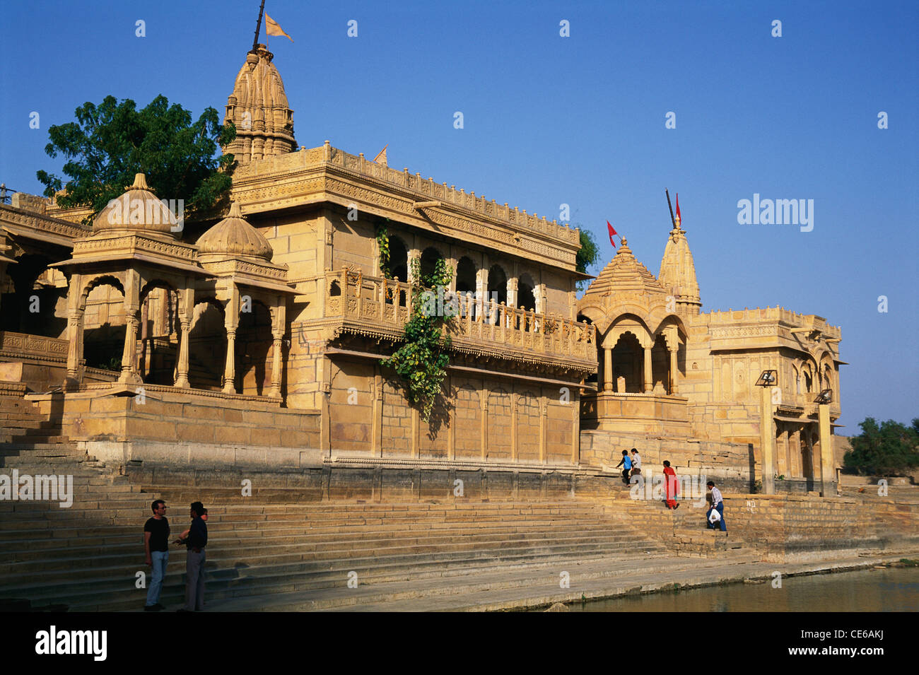 Le temple Ganesh à Gadisar lake ; ; ; Inde Rajasthan Jaisalmer Banque D'Images