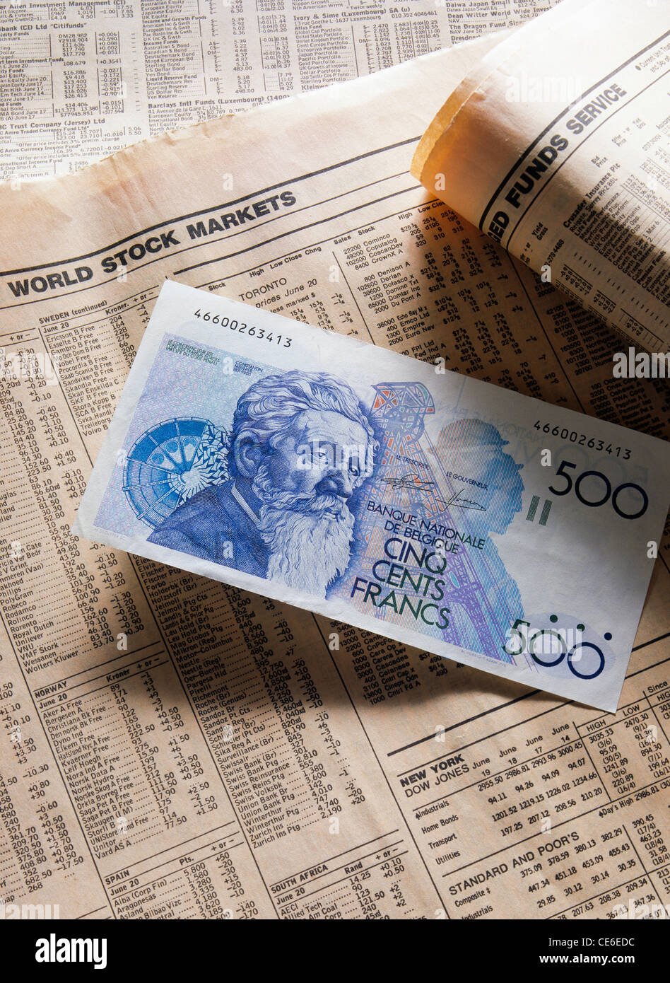 Billets Belgique billets 500 francs de 1982, Constantin Meunier