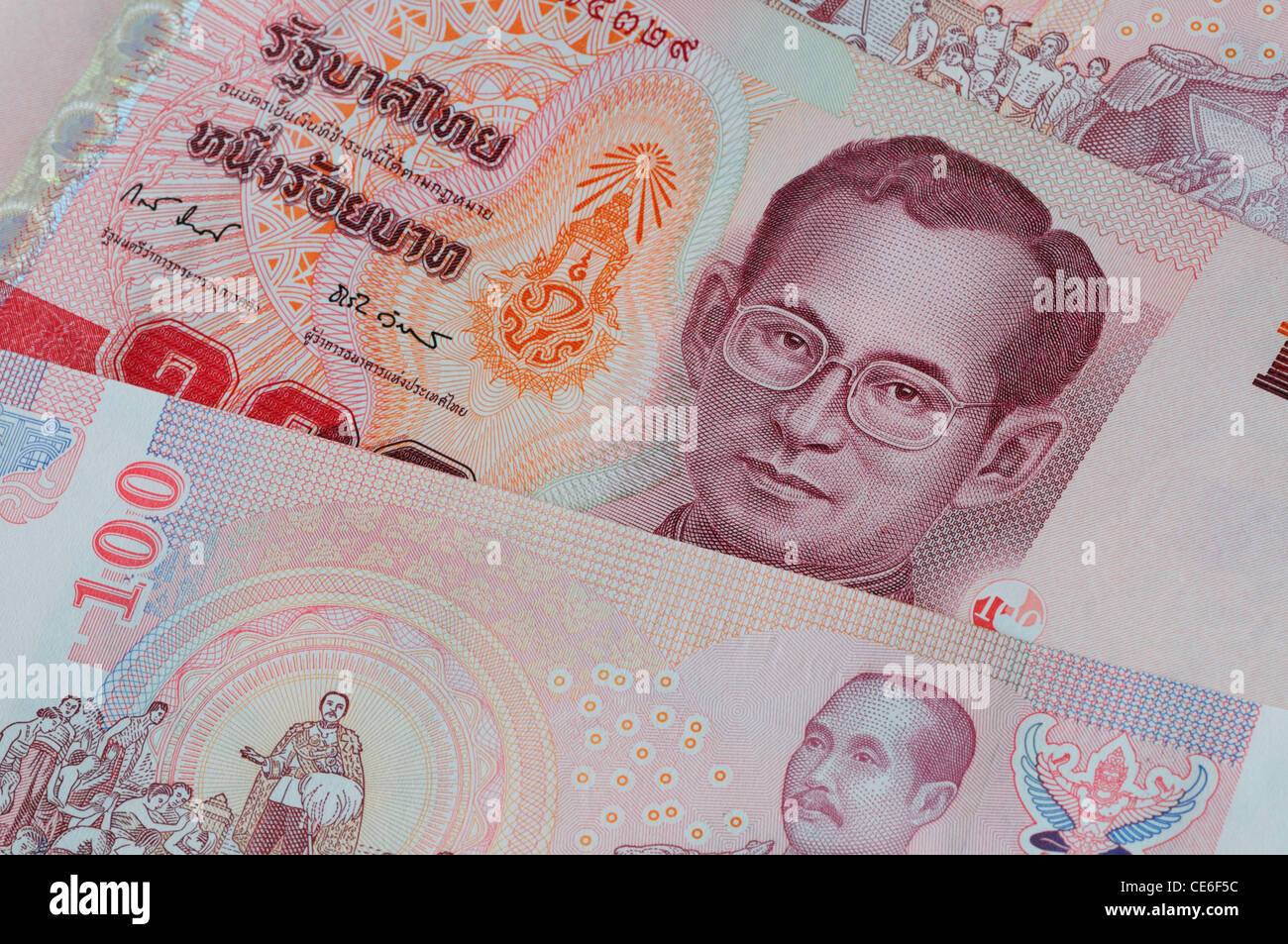 100 Thai baht Banknotes Banque D'Images