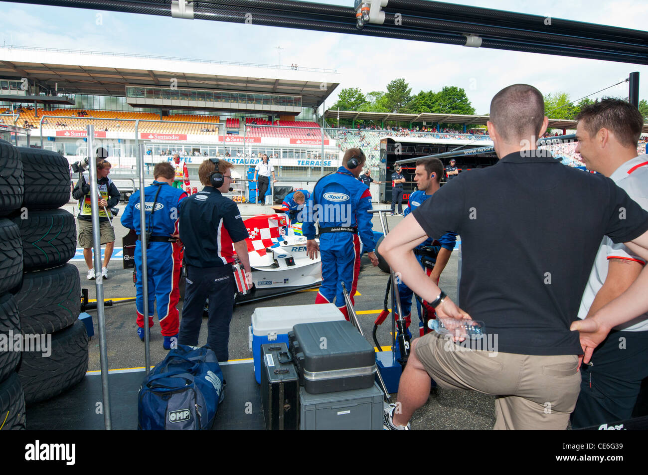 Le pit lane,Formule 2, Hockenheim, Hockenheim, Allemagne, Europe Banque D'Images