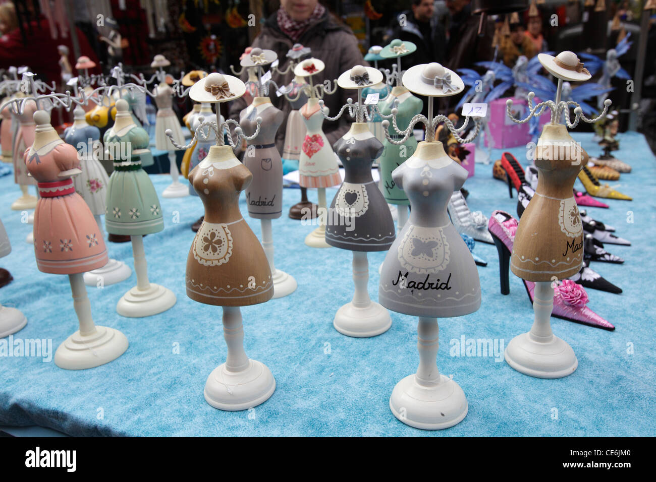 Le marché d'El Rastro, Madrid, Espagne Banque D'Images