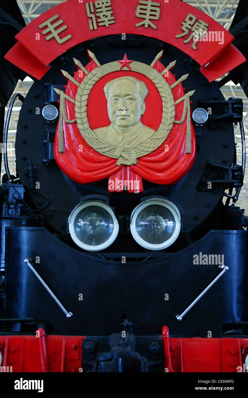 Avant de Mao Zedong Classe 1941 Locomotive à vapeur construit au Japon, Beijing Chine chemin de fer National. Banque D'Images