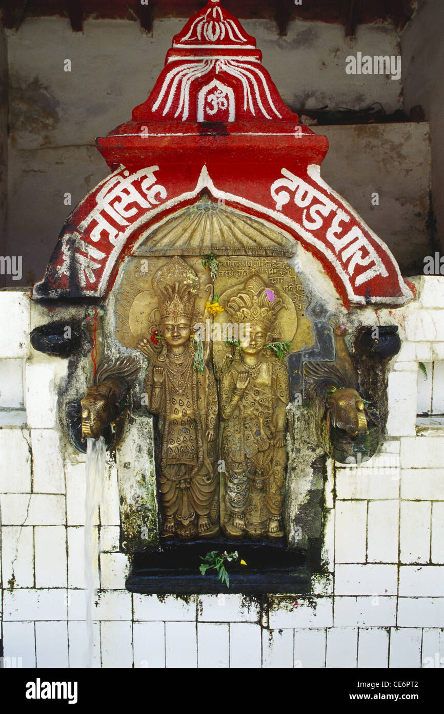 Autel du Temple ; Temple Narsingh ; Temple Narsinha ; Mandir Narsingh ; Joshimath ; uttarental ; Uttarakhand ; inde ; asie Banque D'Images