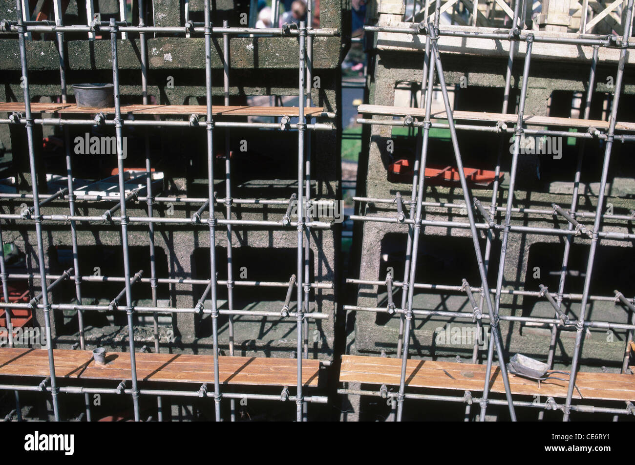 Construction en aluminium cadre d'échafaudage Banque D'Images