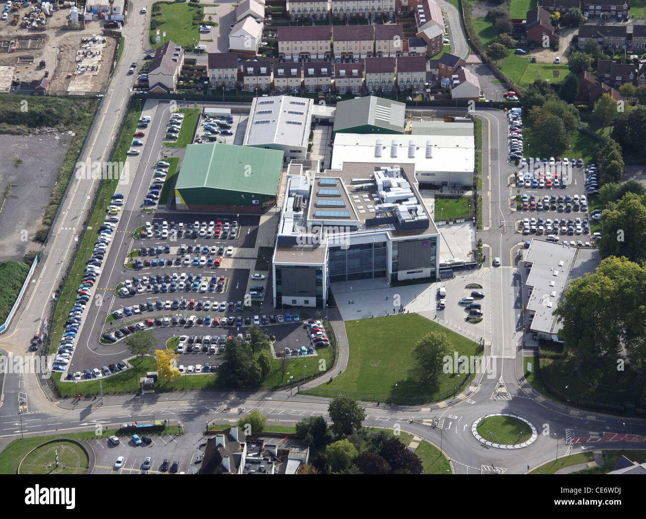 Vue aérienne de Broxbourne Campus de Hertford Regional Collage Banque D'Images