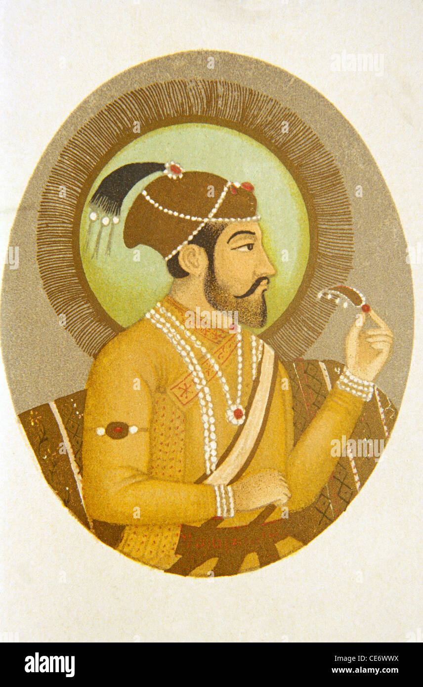 Aurangzeb ; ornement du trône ; Alamgir ; Conquérant du monde ; Muhi ud DIN Muhammad ; Empereur Mughal ; peinture miniature ; Inde ; Asie Banque D'Images