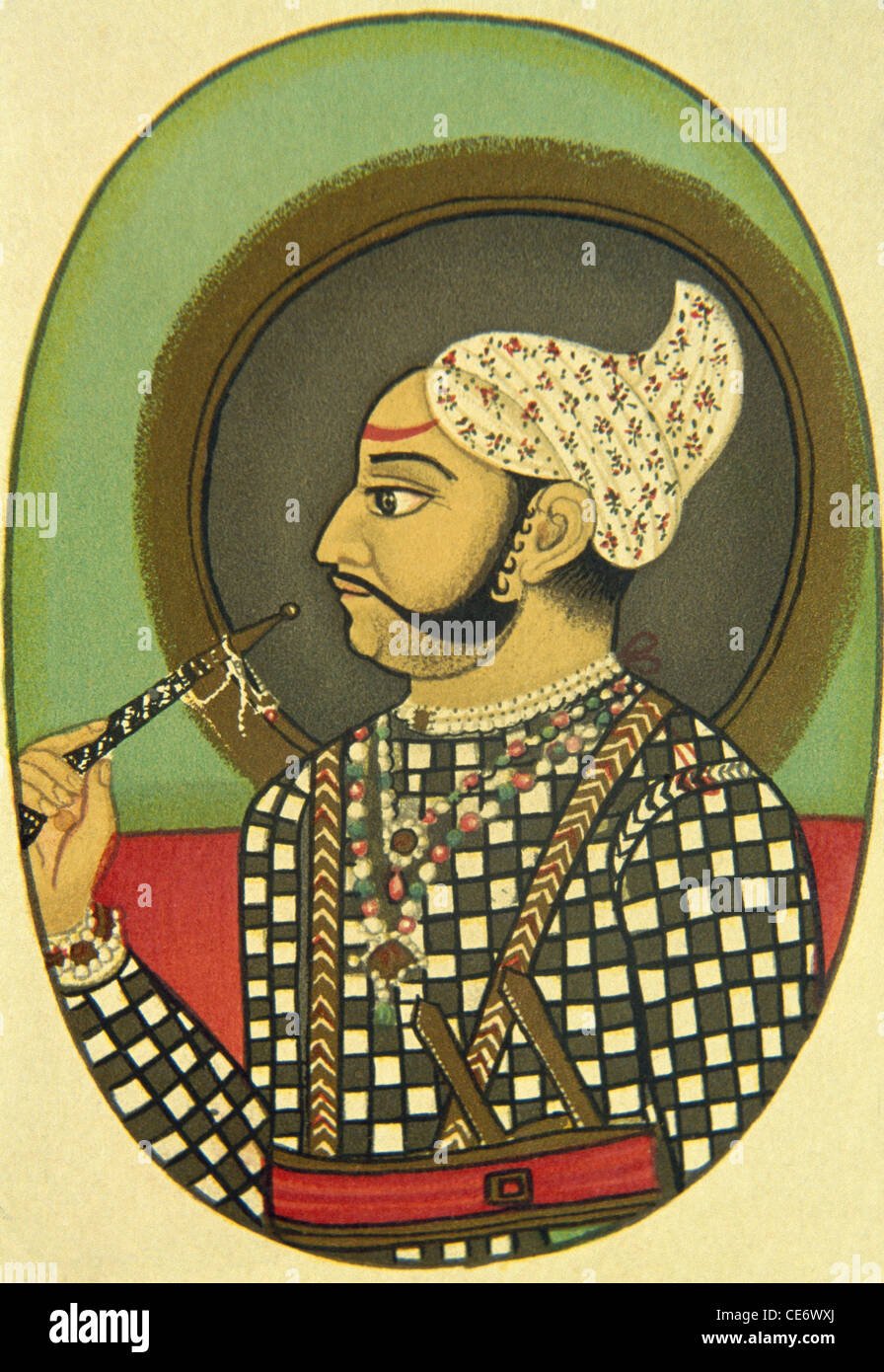 BDR 83469 : peinture portrait de budh bundi maharaja singh inde Banque D'Images