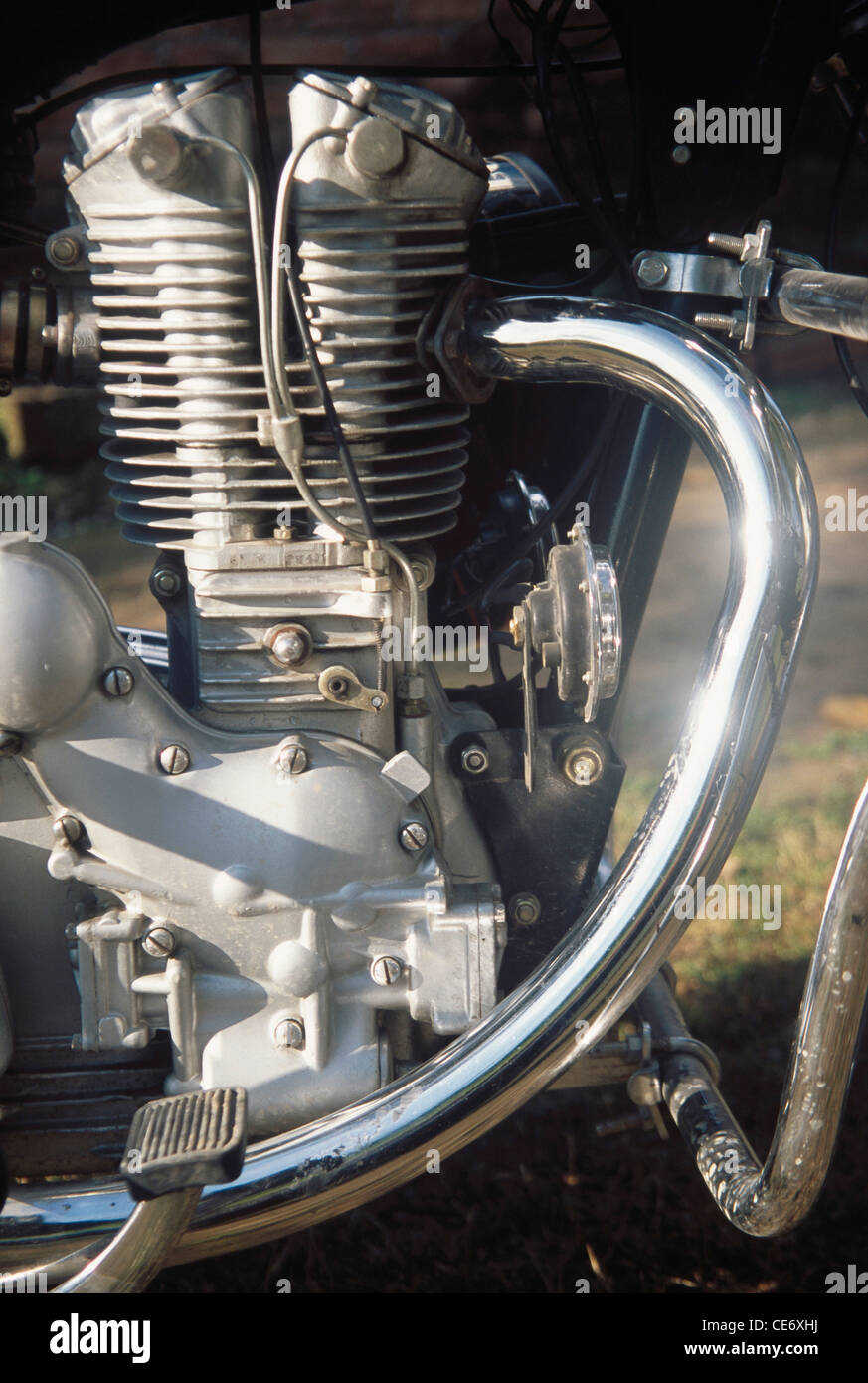 Moteur de moto Royal Enfield ; marque indienne de fabrication de moto ; inde ; asie Banque D'Images