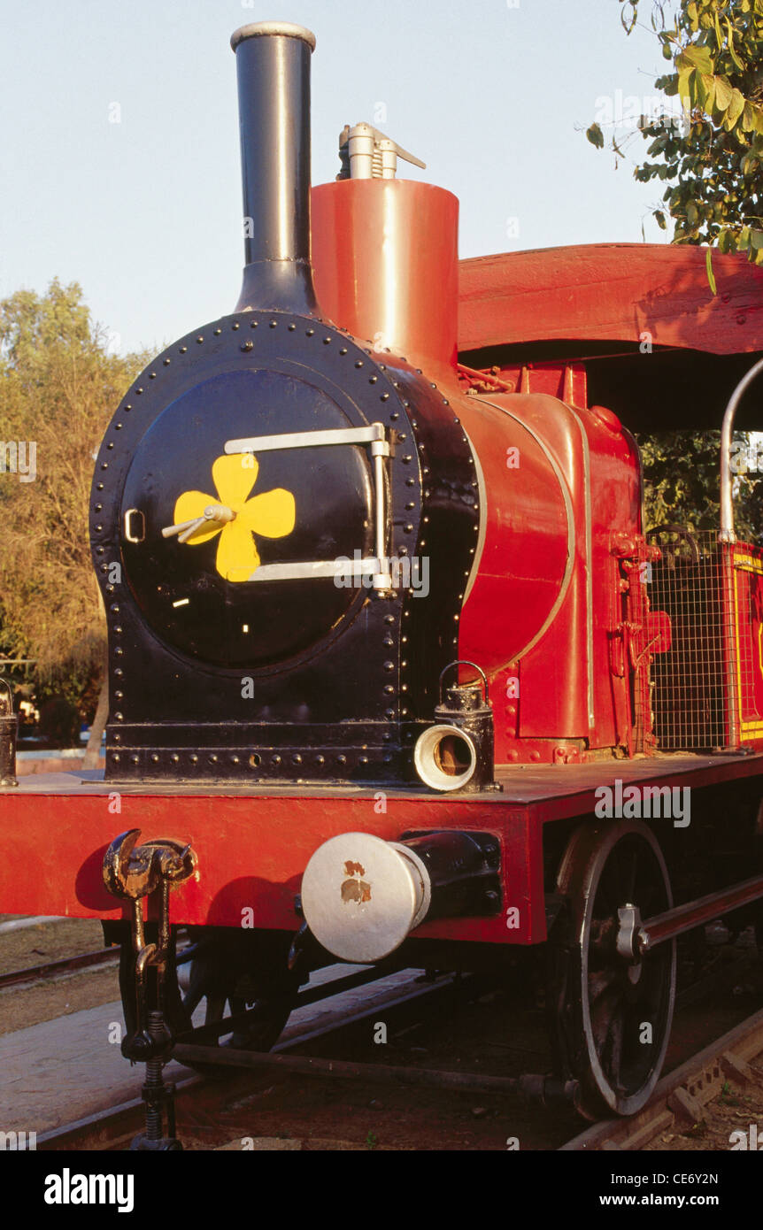 85541 PRM : très ancienne machine à vapeur moteur au chemin de fer national rail museum new Delhi Inde Banque D'Images