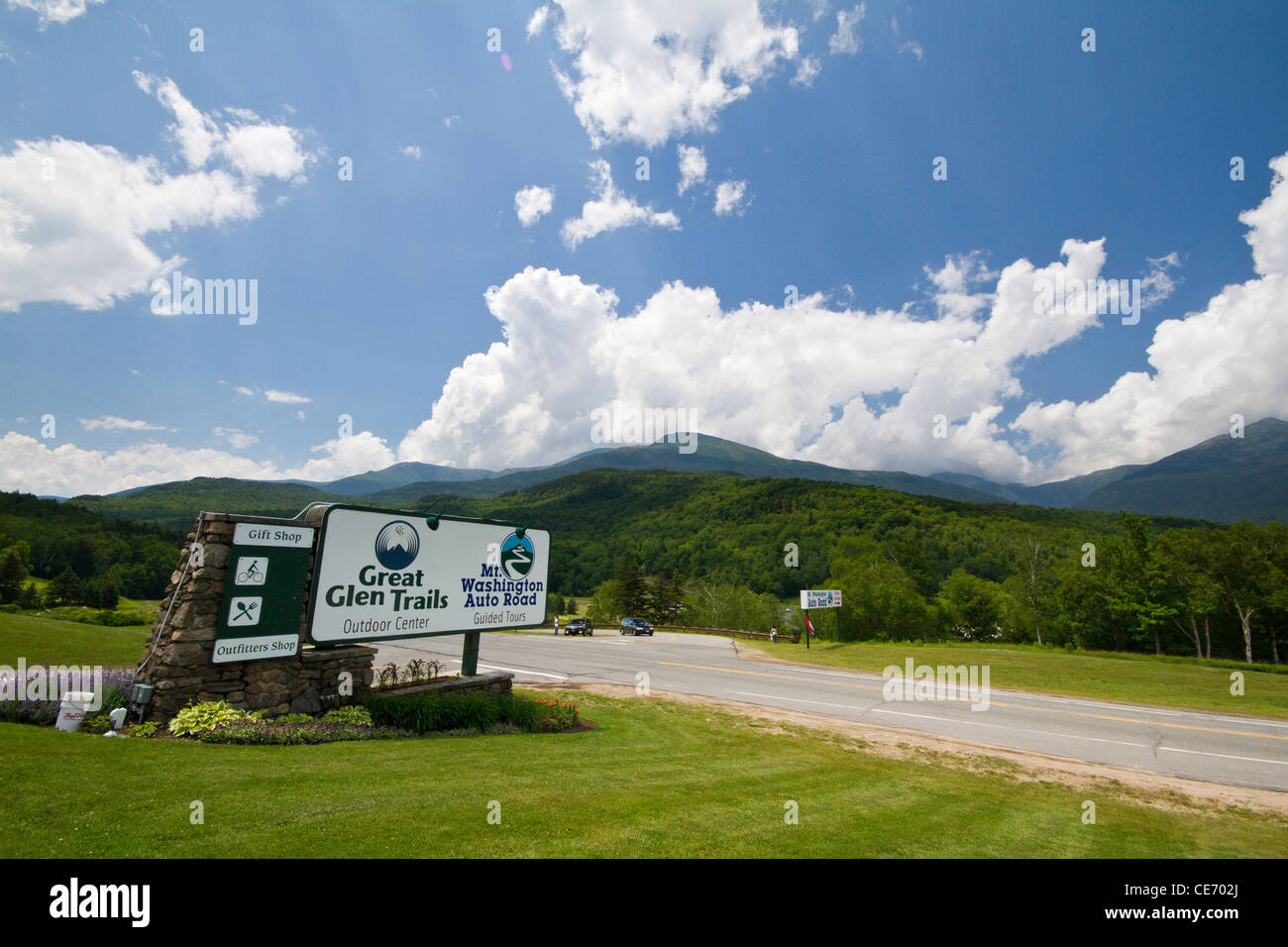 Le mont Washington, le plus haut sommet dans le nord-est des États-Unis, située dans la gamme présidentielle des Montagnes Blanches Banque D'Images