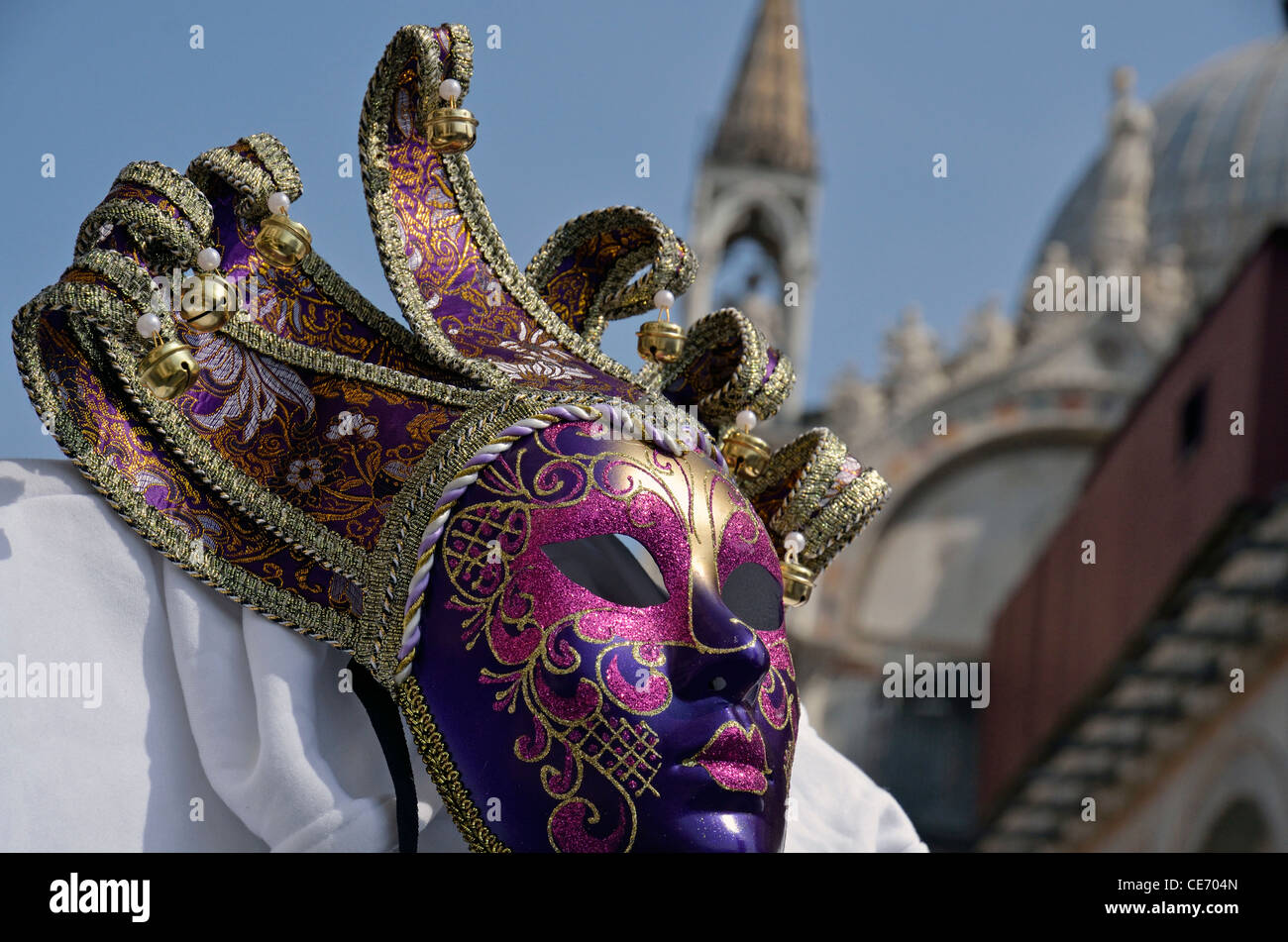 Masque vénitien traditionnel, Italie Banque D'Images