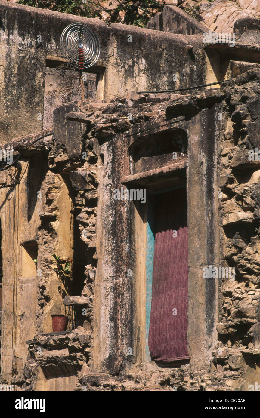 83992 : NMK anciennes ruines vacances TV antenne de télévision ; ; ; Inde Rajasthan jaipur Banque D'Images