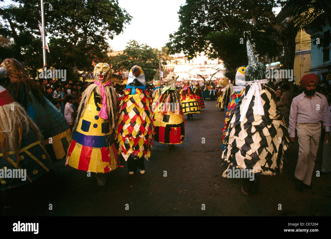 82597 FMA : danse masquée ; festival carnaval de goa Goa ; Inde ; Banque D'Images
