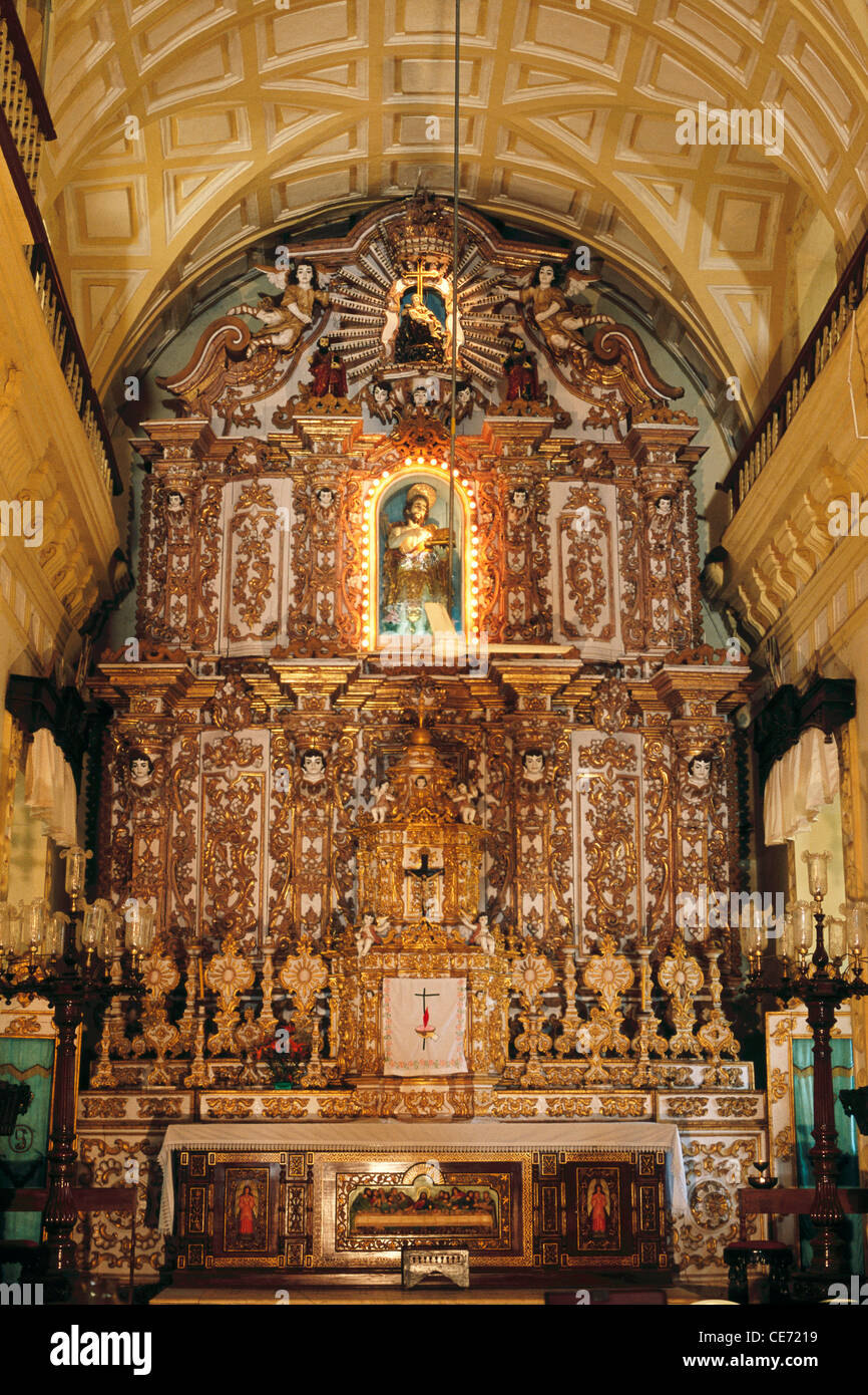 HMA 82510 : Autel de John Baptist Church ; ; ; Inde Goa benaulim Banque D'Images