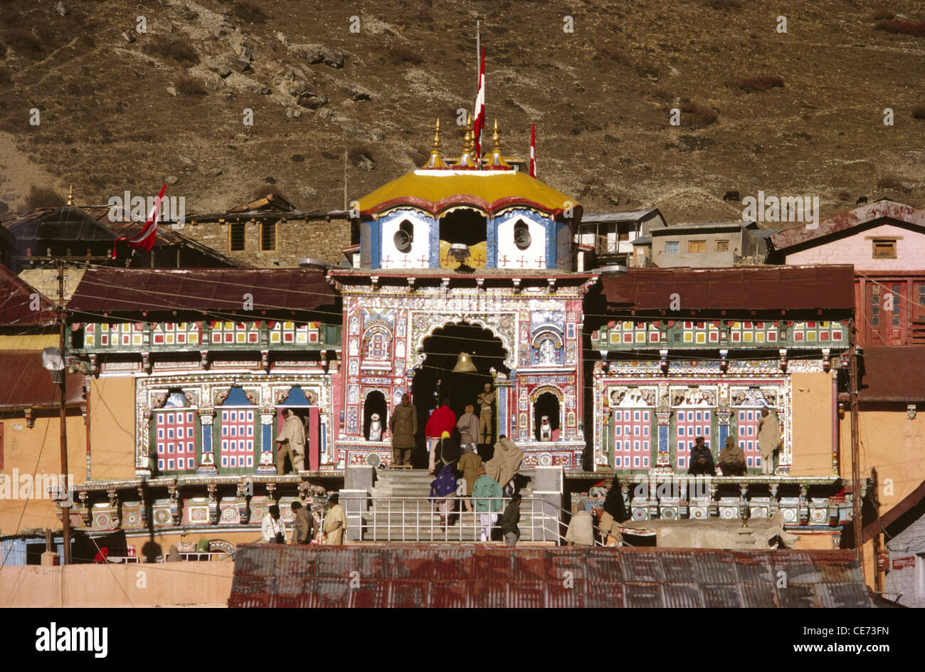 Temple de Badrinath uttaranchal ; Inde ; Banque D'Images