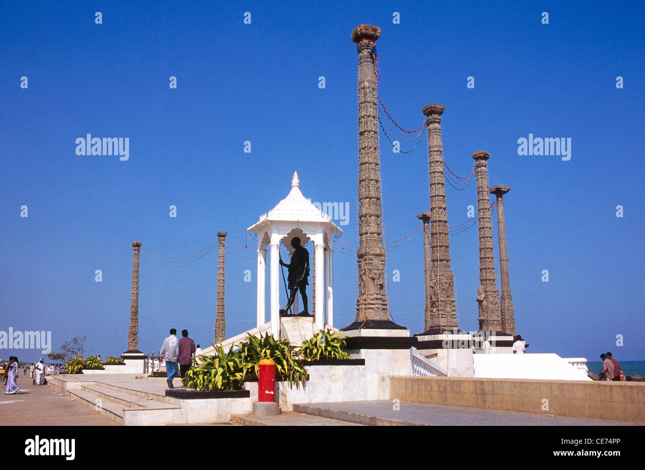 Statue de Mahatma Gandhi pondichéry Puducherry Union territoire UT inde asie Banque D'Images