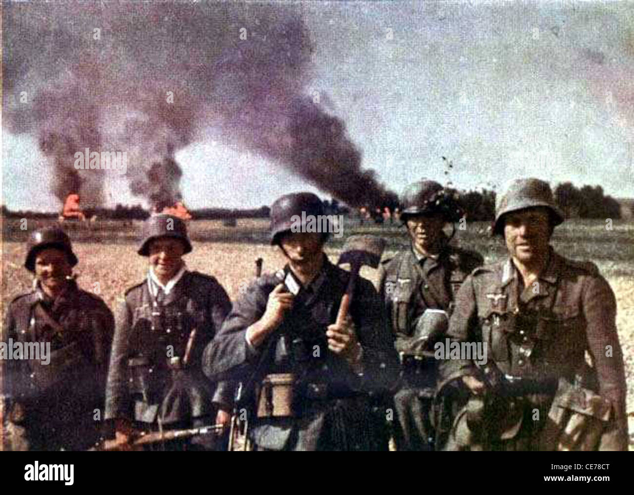 Des images en couleur de la seconde guerre mondiale Banque D'Images