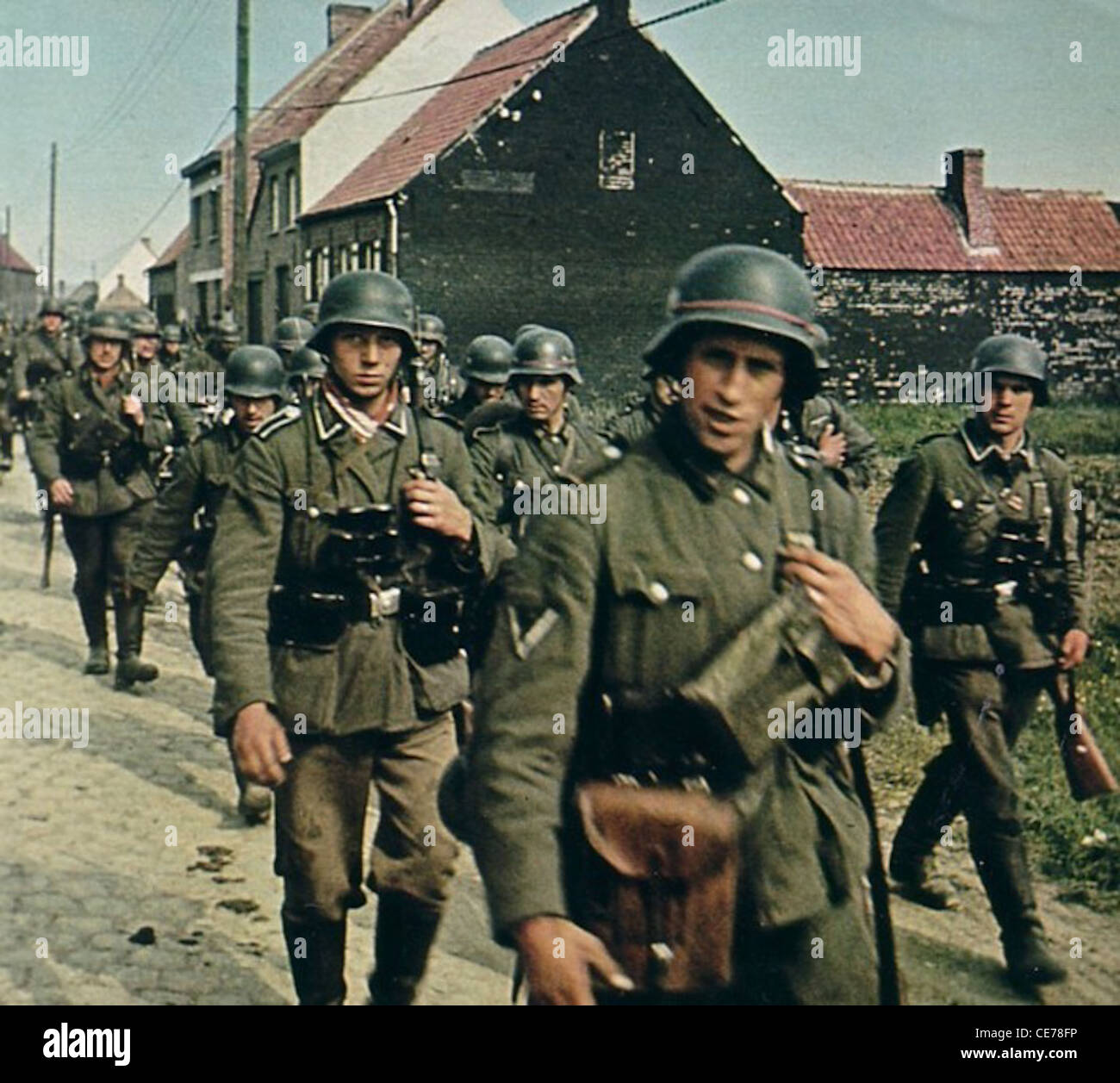 Des images en couleur de la seconde guerre mondiale Banque D'Images