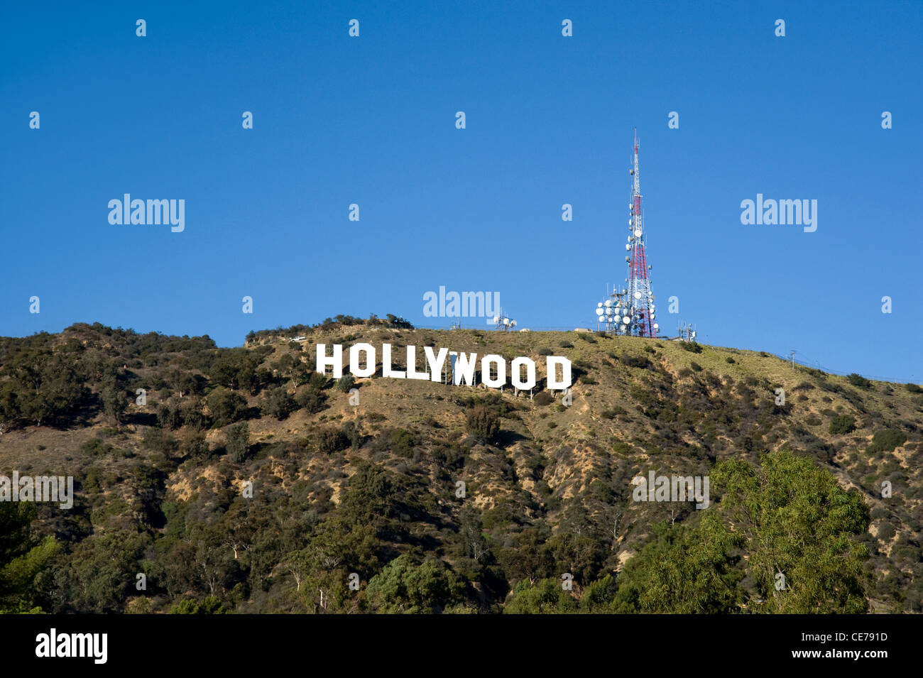 Le célèbre panneau Hollywood à Hollywood Hills Banque D'Images