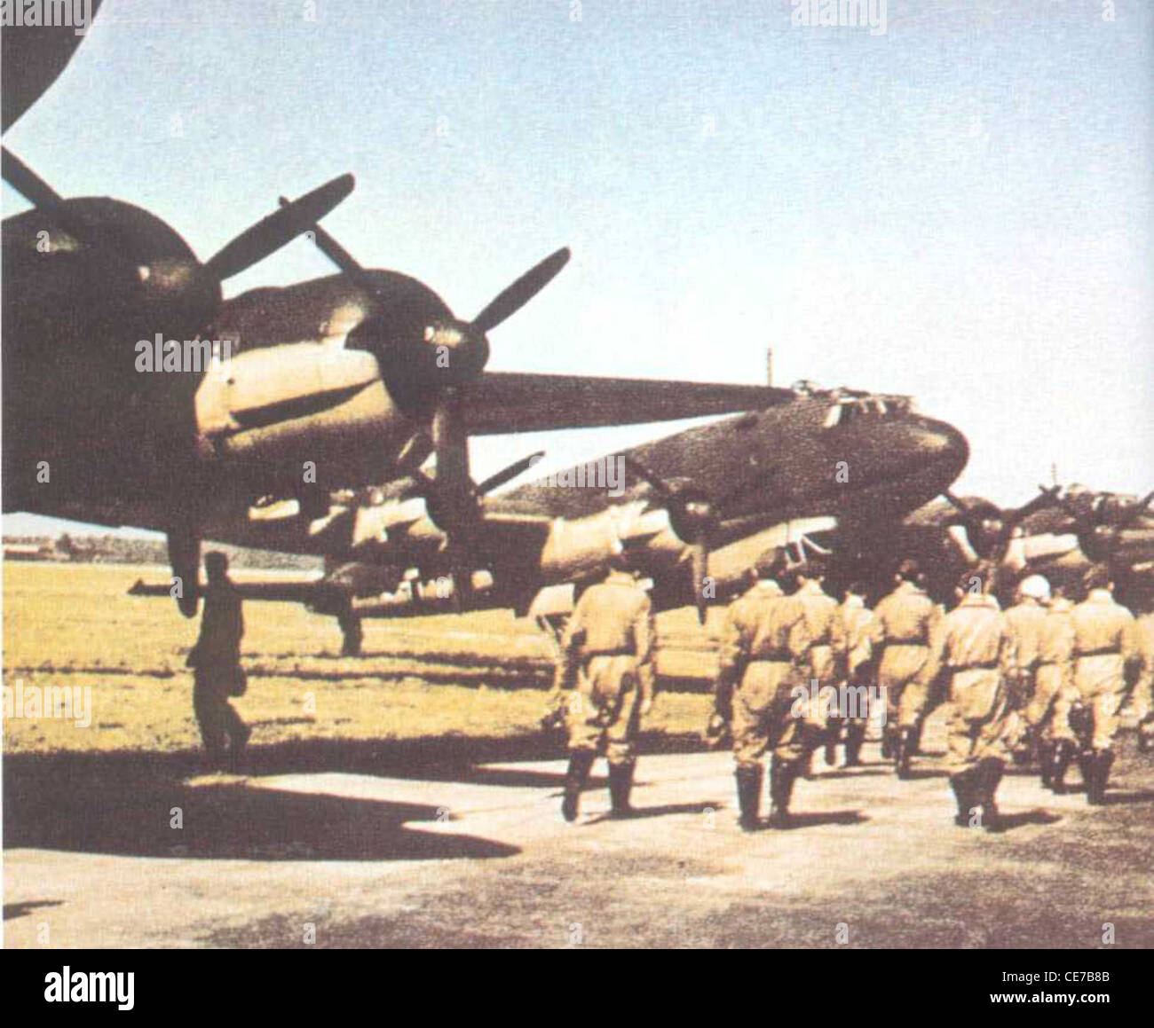 Des images en couleur de la seconde guerre mondiale Banque D'Images