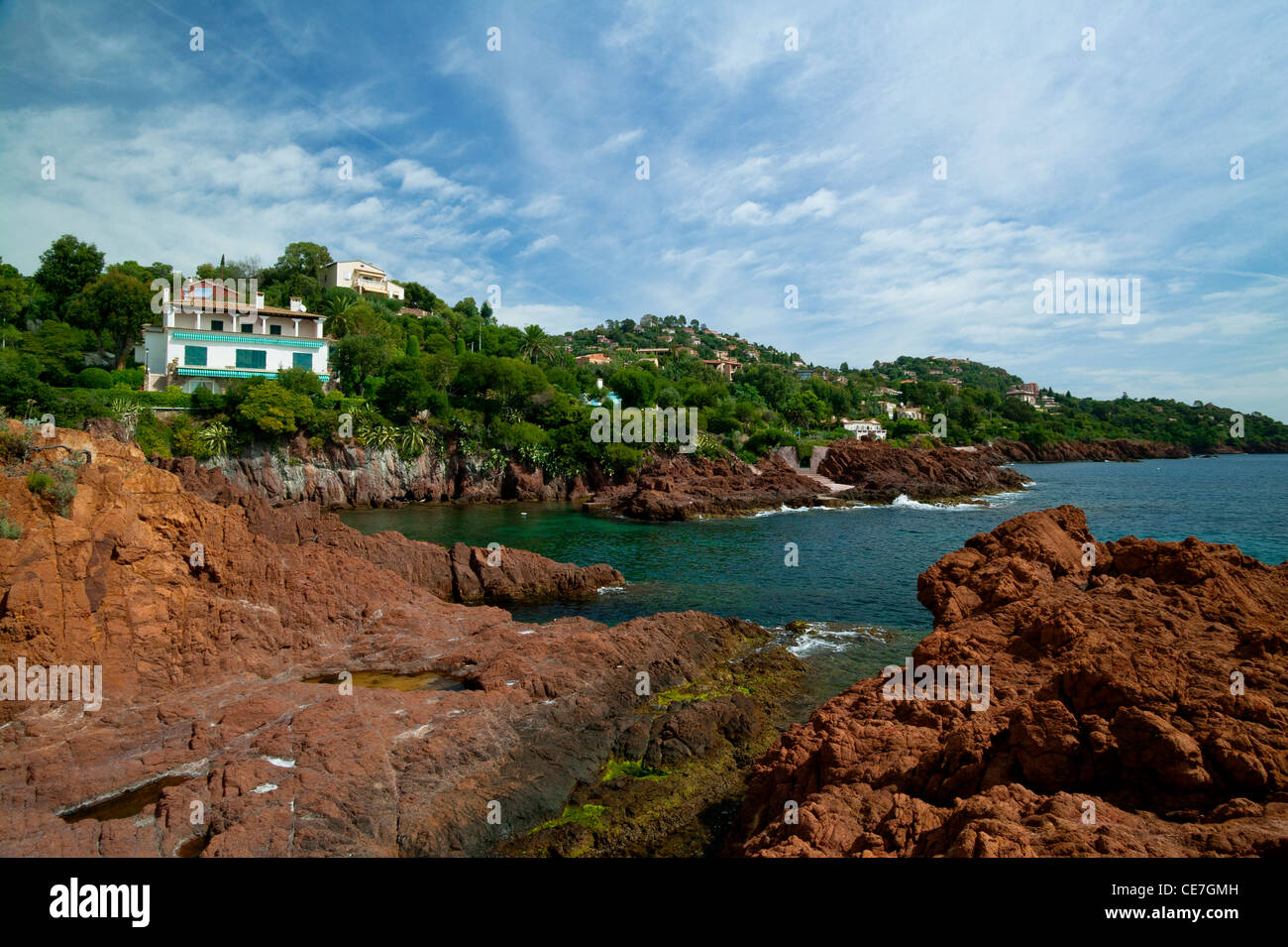 Côte près de Théoule sur Mer, Frenche Riviera, France Banque D'Images