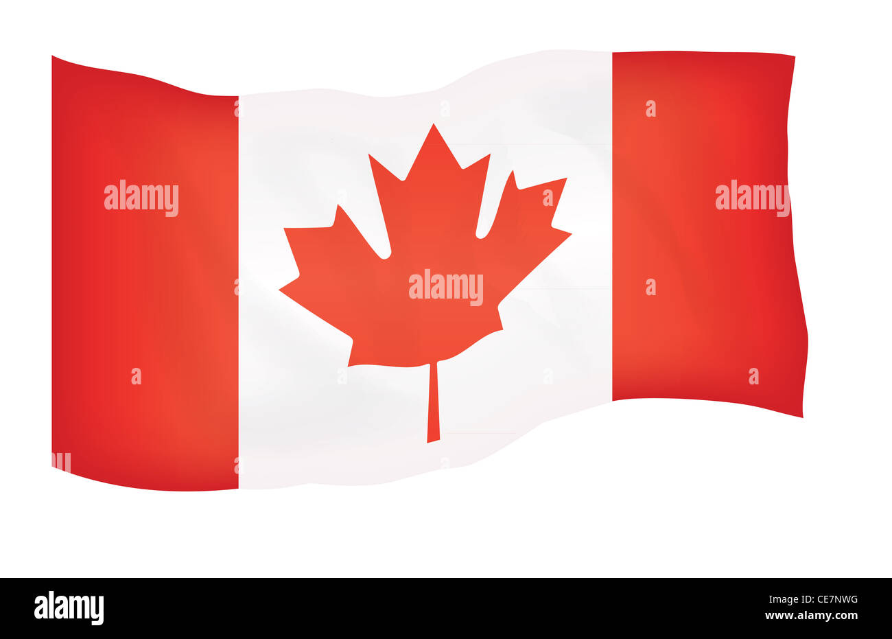 Pavillon du Canada au illustration blanc Banque D'Images